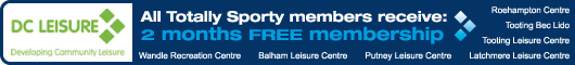 All Totally Sporty members receive 2 months FREE membership